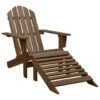 VidaXL Tuinstoel Met Voetenbank Hout Bruin -Tuinstoelen Winkel 1437507900