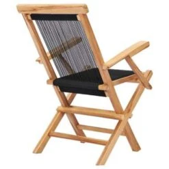 VidaXL Tuinstoelen Inklapbaar 2 St Massief Teakhout En Touw -Tuinstoelen Winkel 1603863137 0103