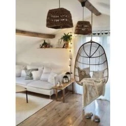 Beliani Hangstoel CASOLI - Beige Pe Rotan -Tuinstoelen Winkel 469e0c47c6b4448d9e2f49d933312de7