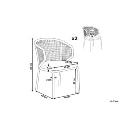 Beliani Tuinstoel PALMI - Grijs Aluminium -Tuinstoelen Winkel 4737fdbfe9644cb28bf1893ad1055f18
