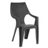 Keter - Stapelstoel Dante Hoge Rug - Donkergrijs - 89x57x57 Cm -Tuinstoelen Winkel 50100437