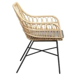 Le Sud Loungestoel Grimaud - Zwart/naturel - 82x70x67 Cm -Tuinstoelen Winkel 50105173 8000