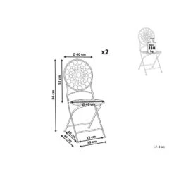 Beliani Tuinstoel SCARIO - Rood Ijzer -Tuinstoelen Winkel 5f0809e77bbf4e87801bac64b65f7071