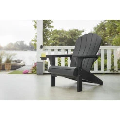 Keter Troy Adirondack Tuinstoel - 81x80x96,5cm - Grafiet -Tuinstoelen Winkel 81026432 0103