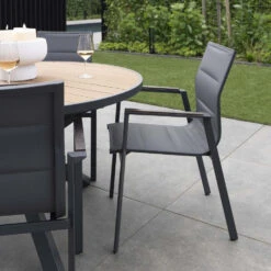 Giga Meubel Dining Tuinstoel Aluminium Antraciet - Zithoogte 45cm - Stoel Quin -Tuinstoelen Winkel 9573bb43f43e49479ac43e99ca6d8398