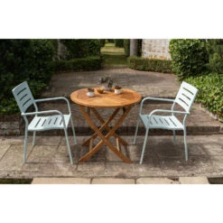 Exotan Tuinstoel Met Armleuning - Aluminium - Blauw - 85x56x53 -Tuinstoelen Winkel 970c17603bab4806907fc4fc7e9467c0