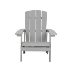 Beliani Tuinstoel ADIRONDACK - Grijs Kunsthout -Tuinstoelen Winkel b2514739c4ed42d480c75ece9ee47dd3