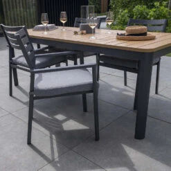 Giga Meubel Stapelbare Tuinstoel Aluminium Antraciet - Zithoogte 43cm - Stoel -Tuinstoelen Winkel d2faa634889a4e9894ab965a8218d784