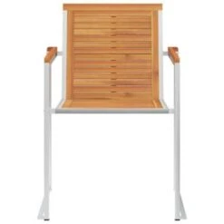 VidaXL Tuinstoelen 2 St Massief Acaciahout En Roestvrij Staal -Tuinstoelen Winkel e25eb6c5ae3f4398a30f5ff6b98ebde0