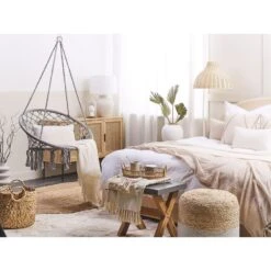 Beliani Hangstoel GABELLA - Grijs Katoen 9 Beliani Hangstoel GABELLA - Grijs Katoen -Tuinstoelen Winkel f6a01ceab96941e8a81d4aae27f573e8