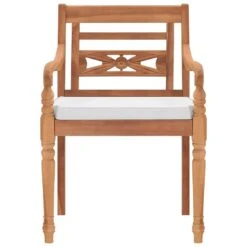 VidaXL Stoelen Batavia 2 St Met Kussens Massief Teakhout -Tuinstoelen Winkel fe0a492c10c94a298a37c8a80e10d638
